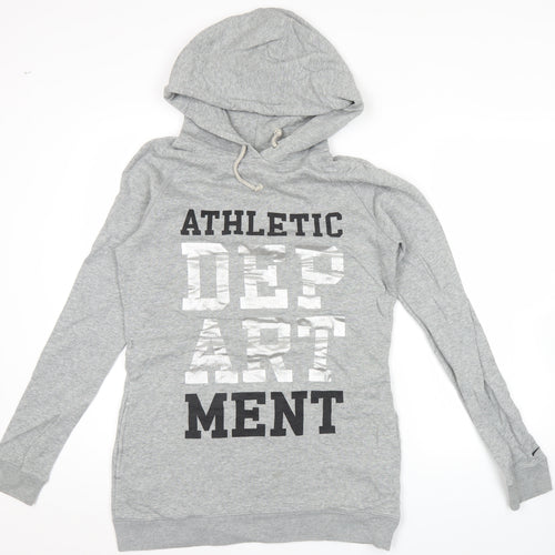 Nike Womens Grey Hoodie Size 8 Pullover Athletic Dept Long Sleeve