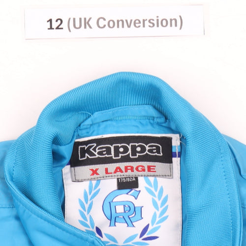 Kappa Women’s Blue Track Jacket Size 12 Full Zip Sportswear