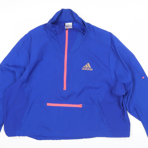 Adidas Men’s Blue Sports Pullover Sweatshirt S Lightweight