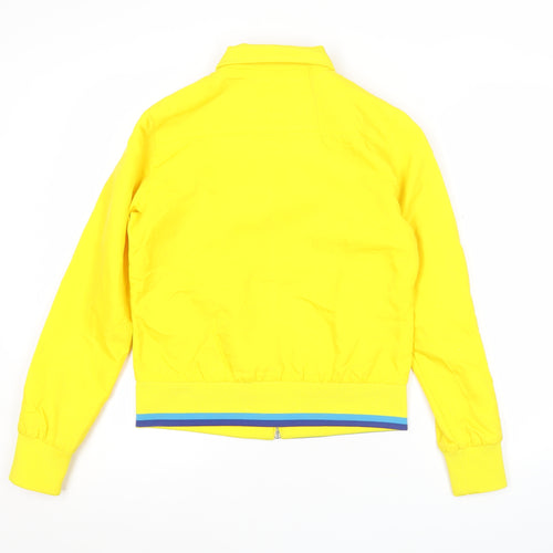 Kappa Womens Yellow Track Jacket Size 8 Full Zip Sportswear
