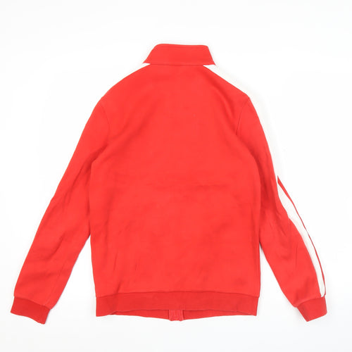 Puma Boys Red Track Jacket 13-14 Years Full Zip Cotton Blend Sportswear
