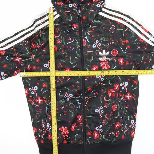 Adidas Womens Multicoloured Floral Track Jacket Size 8 Full Zip