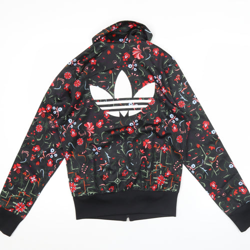 Adidas Womens Multicoloured Floral Track Jacket Size 8 Full Zip