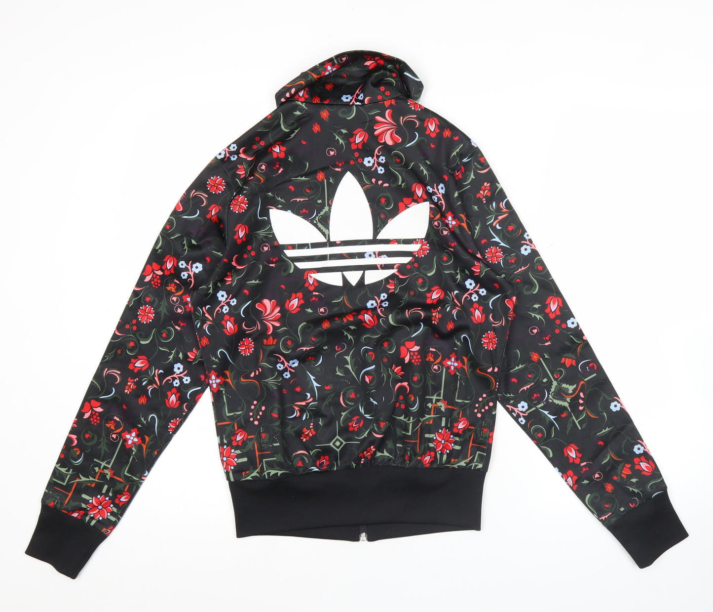 Adidas Womens Multicoloured Floral Track Jacket Size 8 Full Zip
