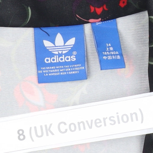 Adidas Womens Multicoloured Floral Track Jacket Size 8 Full Zip