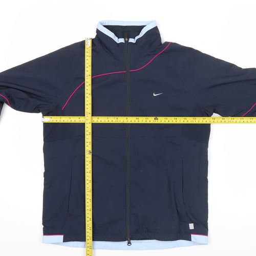 Nike Womens Blue XS Track Jacket Slim Fit Activewear Polyester