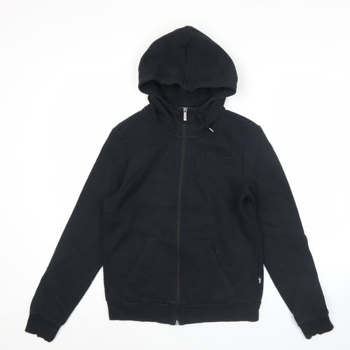 Puma Womens Black Full Zip Hoodie Sweatshirt Size S