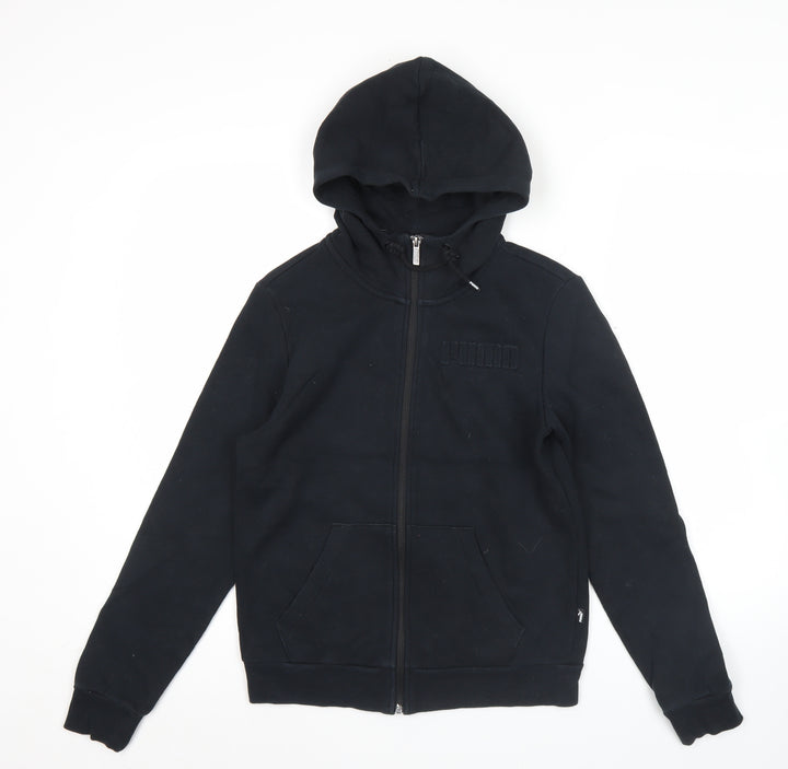 Puma Womens Black Full Zip Hoodie Sweatshirt Size S