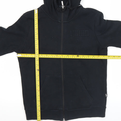 Puma Womens Black Full Zip Hoodie Sweatshirt Size S