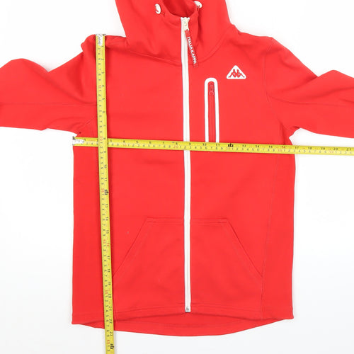 Kappa Mens Red XS Full Zip Hoodie Italia Logo Sportswear