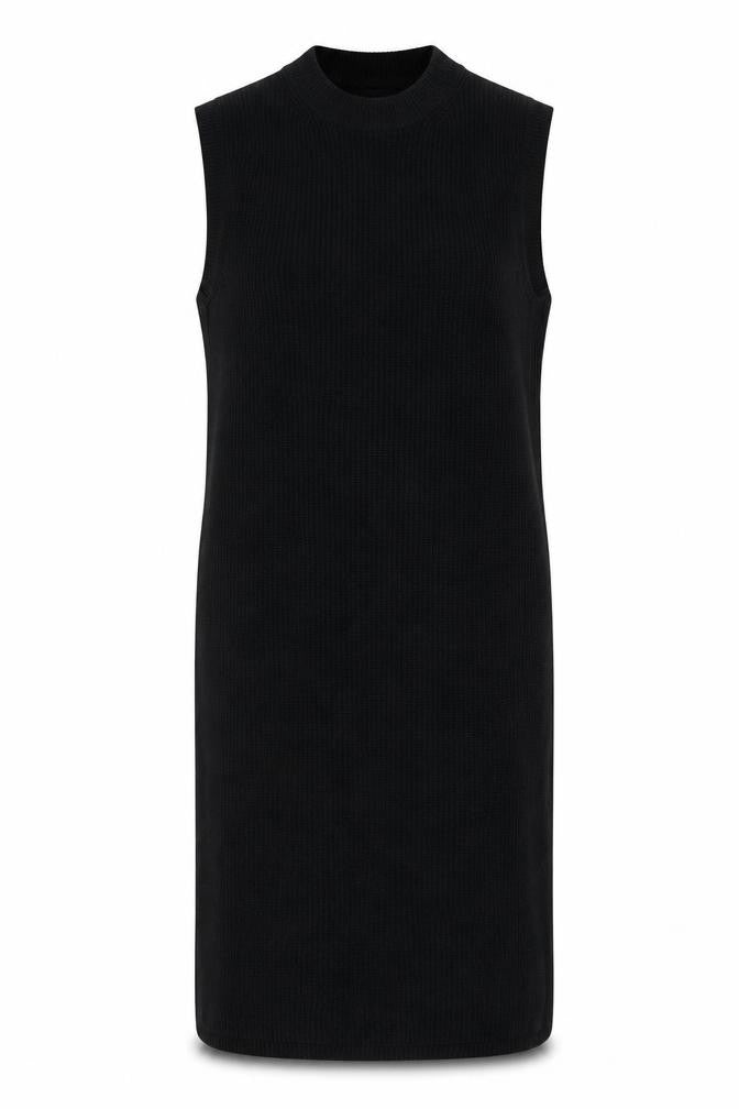 H&M Women’s Black Knit Shift Dress Size 8 Sleeveless Winter