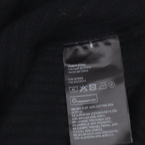 H&M Women’s Black Knit Shift Dress Size 8 Sleeveless Winter