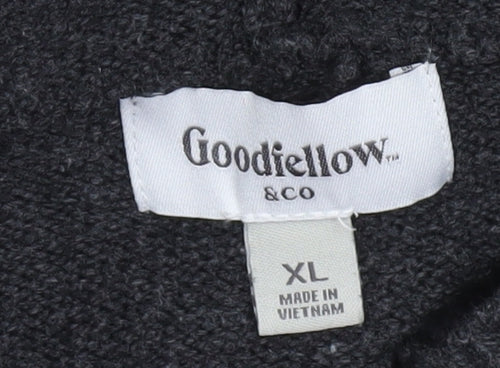 Goodfellow & Co Men’s Grey XL Hooded Pullover Striped Jumper