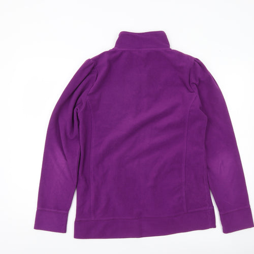 Technicals Womens Purple Fleece Sweatshirt UK 12 1/2 Zip Pullover