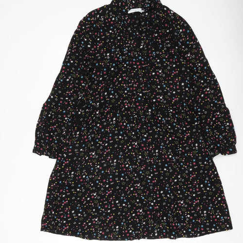 John Lewis Women’s Black Star Print Shirt Dress Size 10