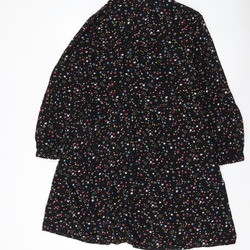 John Lewis Women’s Black Star Print Shirt Dress Size 10