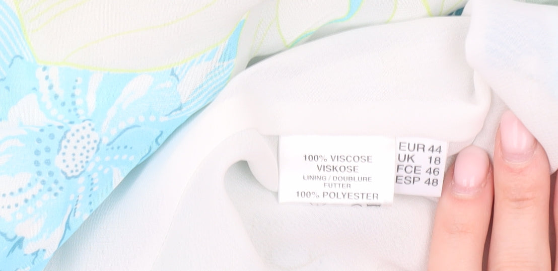 Fosby Women’s Multicoloured Floral Shift Dress Size 18 Summer Casual