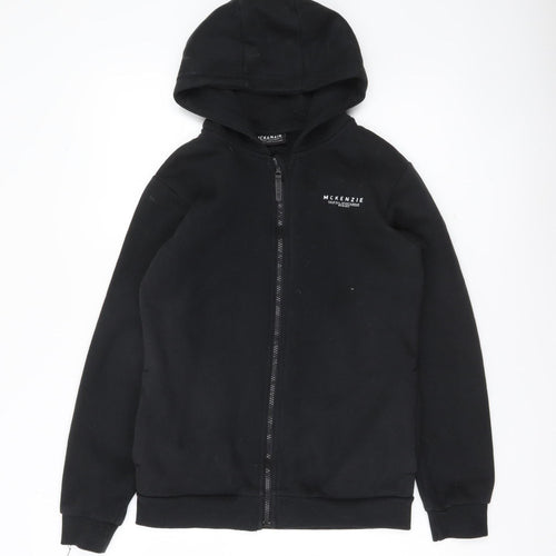McKenzie Boys Black Full Zip Hoodie 13-14 Years Sports Casual