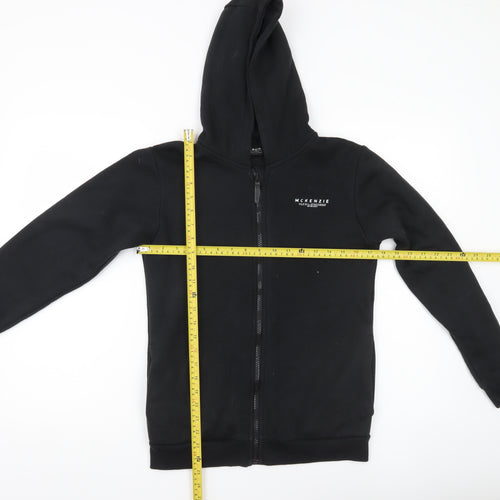 McKenzie Boys Black Full Zip Hoodie 13-14 Years Sports Casual