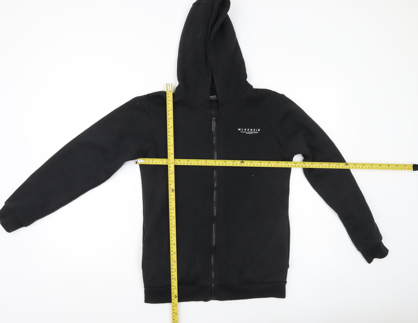 McKenzie Boys Black Full Zip Hoodie 13-14 Years Sports Casual