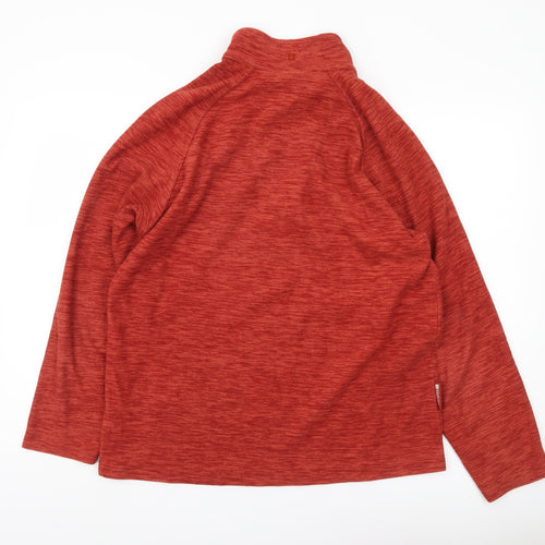 Mountain Warehouse Mens Red Fleece Pullover Sweatshirt M 1/4 Zip Hiking