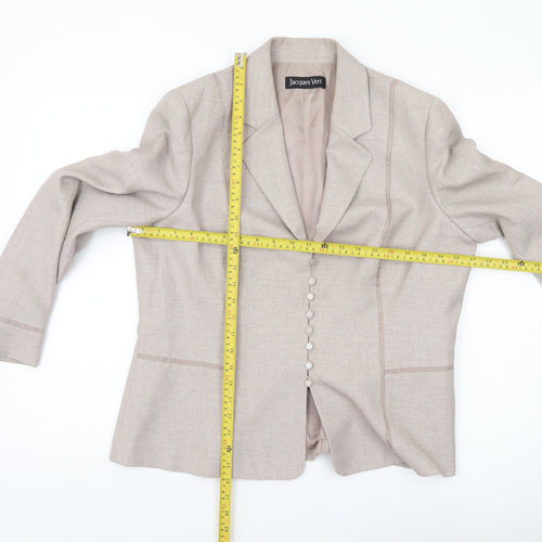 Jacques Vert Women’s Beige Tailored Suit Jacket UK 16