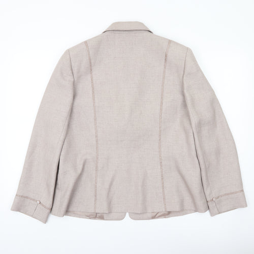 Jacques Vert Women’s Beige Tailored Suit Jacket UK 16
