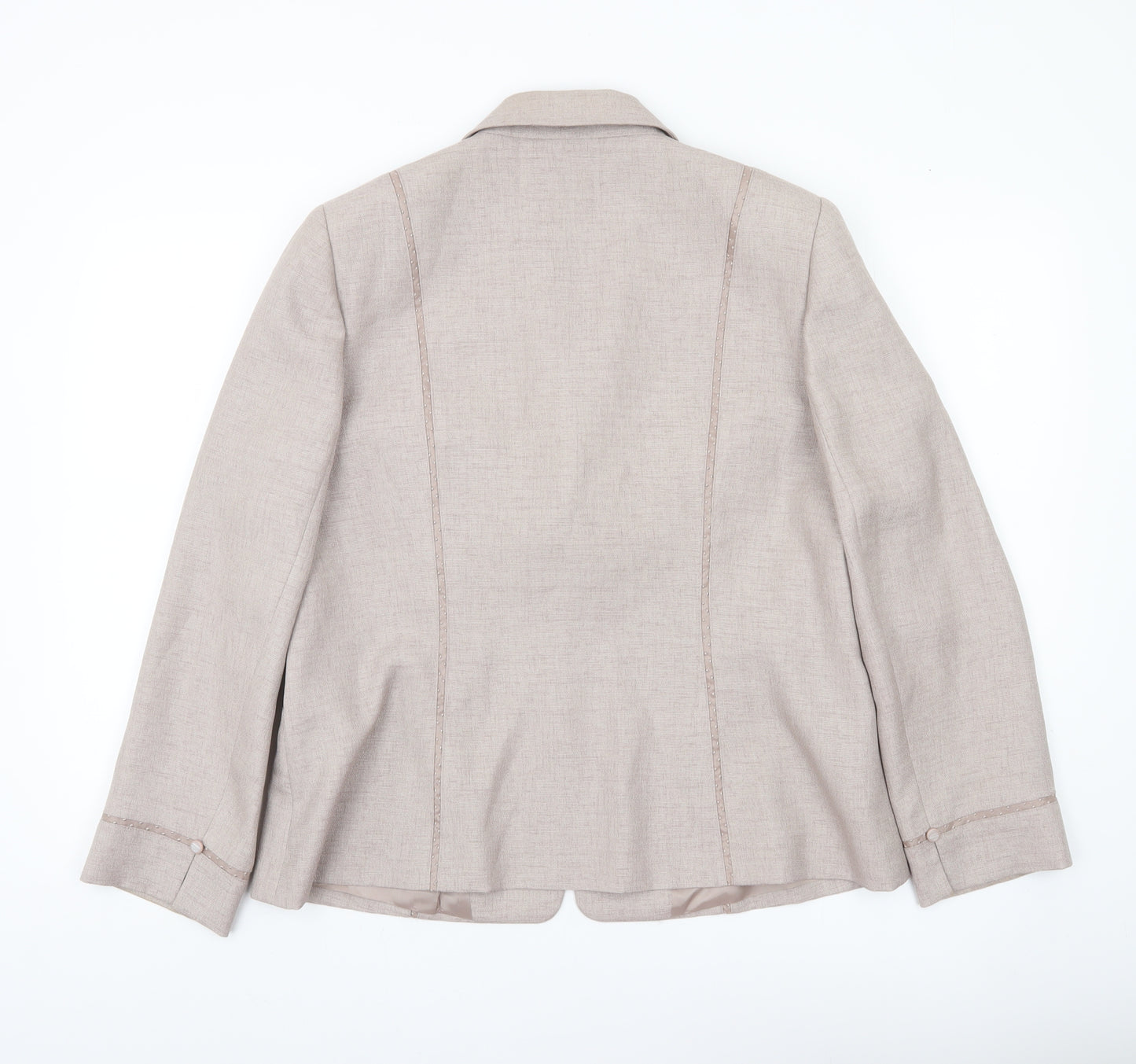 Jacques Vert Women’s Beige Tailored Suit Jacket UK 16