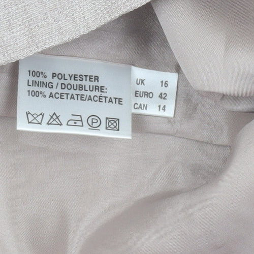 Jacques Vert Women’s Beige Tailored Suit Jacket UK 16