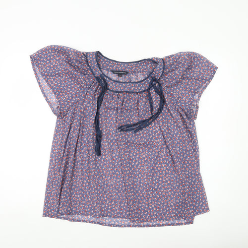 French Connection Women’s Blue Floral Tunic Blouse Size 6