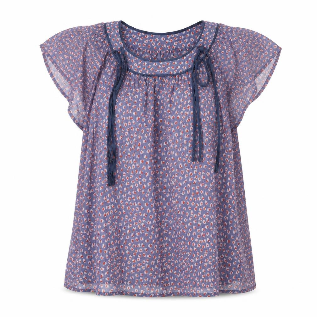 French Connection Women’s Blue Floral Tunic Blouse Size 6