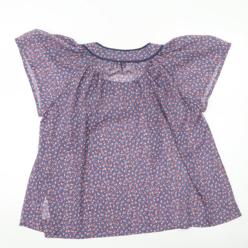 French Connection Women’s Blue Floral Tunic Blouse Size 6