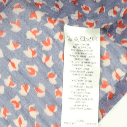 French Connection Women’s Blue Floral Tunic Blouse Size 6