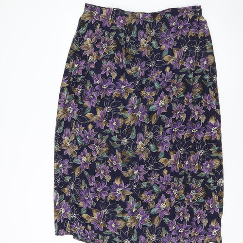 Sag Harbor Women’s Multicoloured Large Floral Rayon Pencil Skirt
