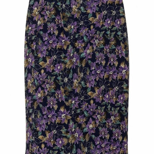 Sag Harbor Women’s Multicoloured Large Floral Rayon Pencil Skirt