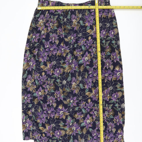 Sag Harbor Women’s Multicoloured Large Floral Rayon Pencil Skirt