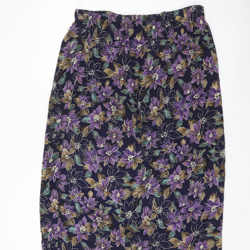 Sag Harbor Women’s Multicoloured Large Floral Rayon Pencil Skirt