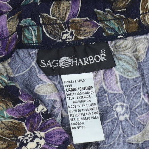 Sag Harbor Women’s Multicoloured Large Floral Rayon Pencil Skirt
