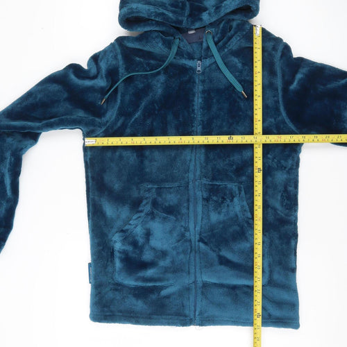 Mountain Warehouse Women’s Blue Full Zip Hoodie Size 12 UK Fleece