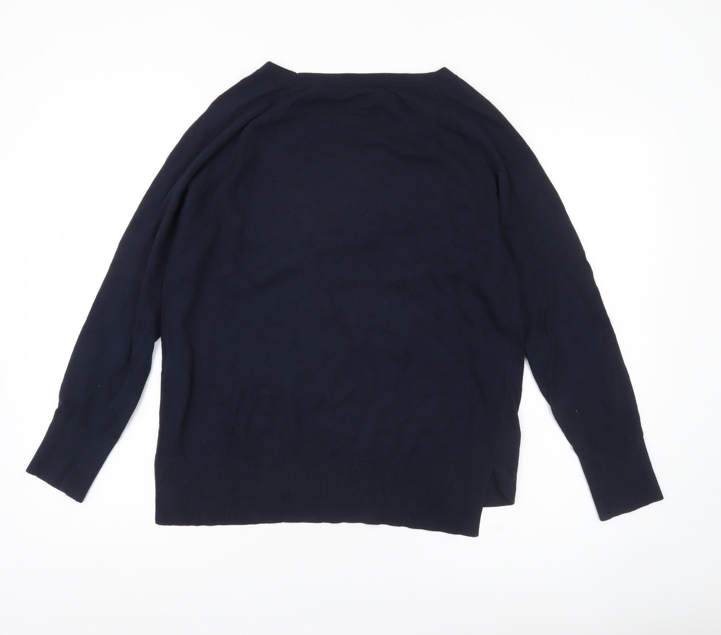 United Colors of Benetton Women’s Blue L Pullover Boat Neck Jumper