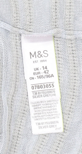 Marks and Spencer Women’s Grey Size 14 Open Knit Cardigan