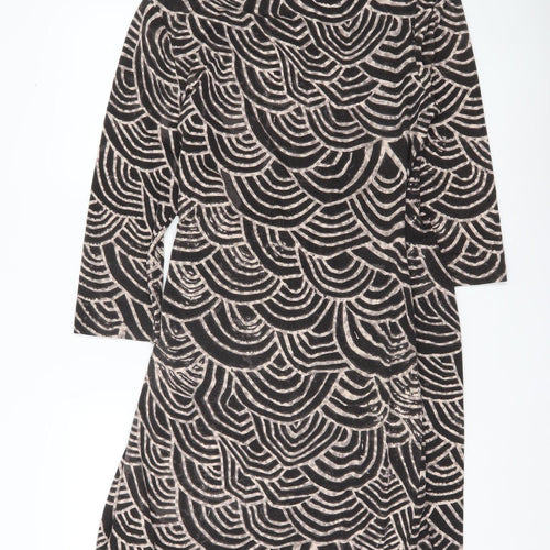 Fenn Wright Manson Women’s Black Geometric Wrap Dress Size 16