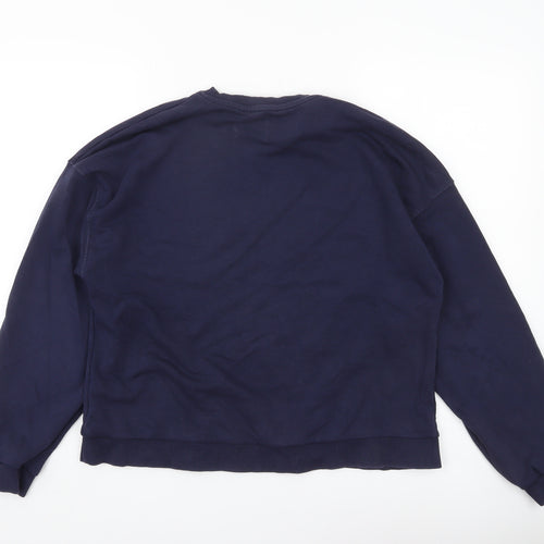Stradivarius Oxford University Navy Sweatshirt Women M Cotton Blend