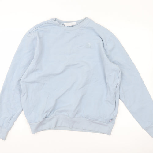 Fila Women’s Blue Pullover Sweatshirt L Logo Crew Neck Casual