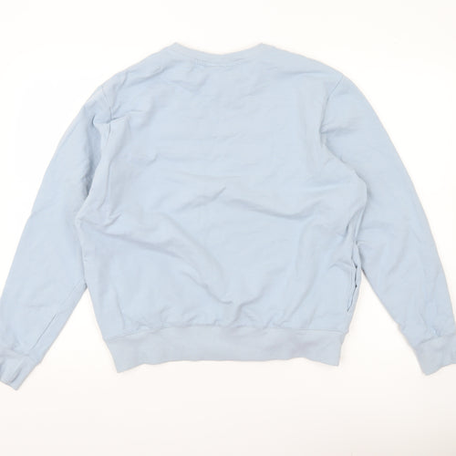 Fila Women’s Blue Pullover Sweatshirt L Logo Crew Neck Casual