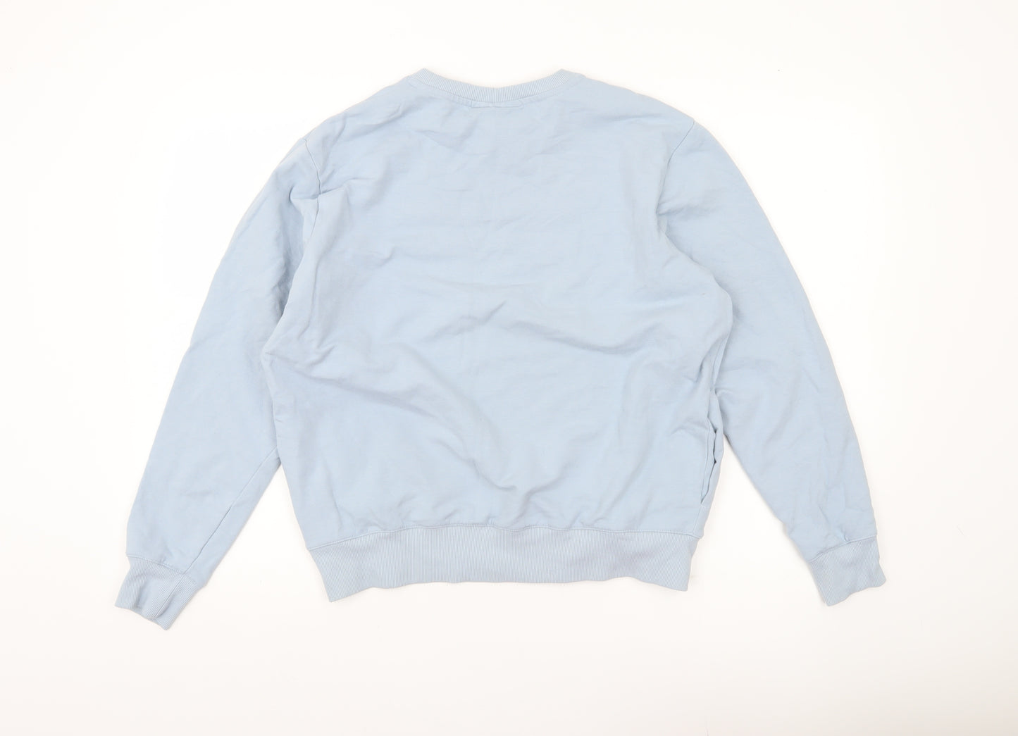 Fila Women’s Blue Pullover Sweatshirt L Logo Crew Neck Casual