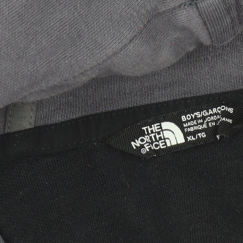 The North Face Boys Grey Black XL Pullover Hoodie Outdoor Casual