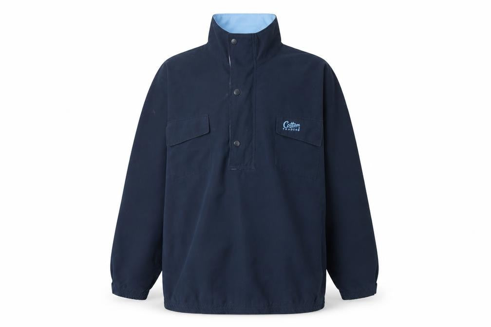 Cotton Traders Men's Blue M Basic Jacket 1/4 Zip Stand Collar