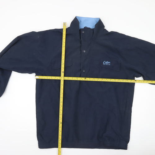 Cotton Traders Men's Blue M Basic Jacket 1/4 Zip Stand Collar