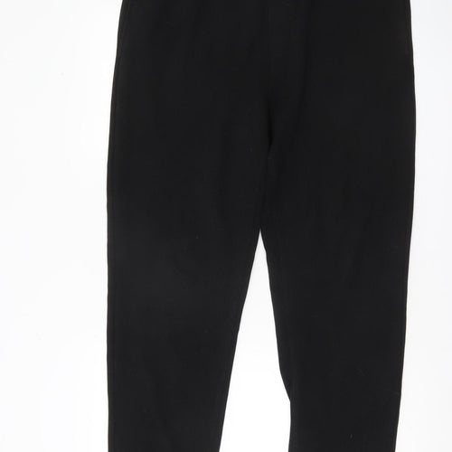 H&M Women’s Black Regular Fit Elastic Waist Trousers L